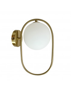 CANDELLUX Cordel lampa kinkiet złoty szczotkowany 1x28W G9 klosz biały 21-26224
