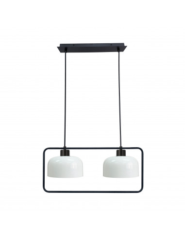 CANDELLUX Zodiac lampa wisząca czarny 2x40W E27 klosz biały 32-26811