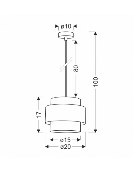 CANDELLUX NUGET lampa wisząca biały 1x60W E27 abażur kremowy 31-37015