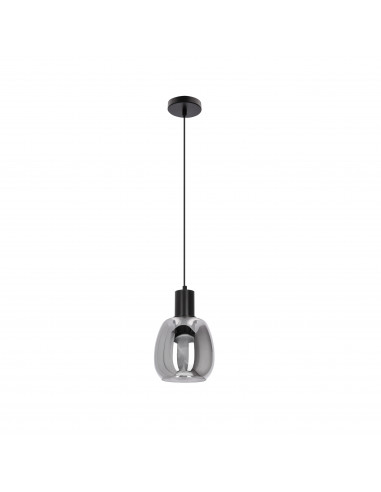 CANDELLUX Udin small lampa wisząca czarny 1x15W GU10 klosz szary 31-26941