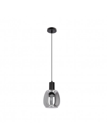 CANDELLUX Udin small lampa wisząca czarny 1x15W GU10 klosz szary 31-26941