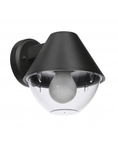 CANDELLUX Hendera lampa ogrodowa kinkiet 20,5x17,5 czarny 1x40W E27 klosz stożek IP44 21-32256