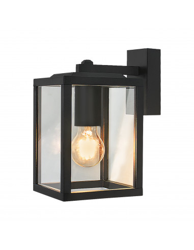 CANDELLUX Ricinus lampa ogrodowa kinkiet dolny 2025,5cm czarny 1x60W E27 IP44 21-32355