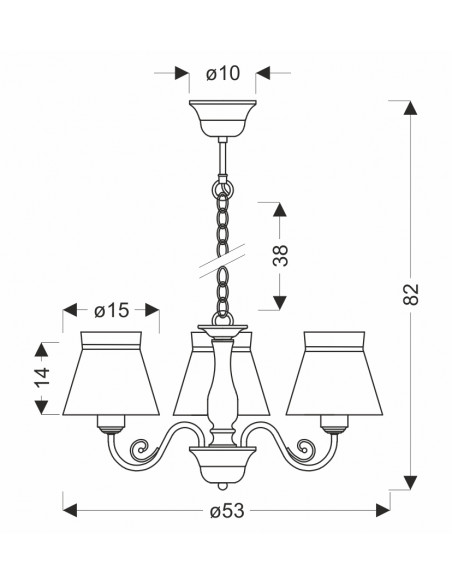 CANDELLUX ROSSINI lampa wisząca biały 3x40W E27 abażur biały 33-36889