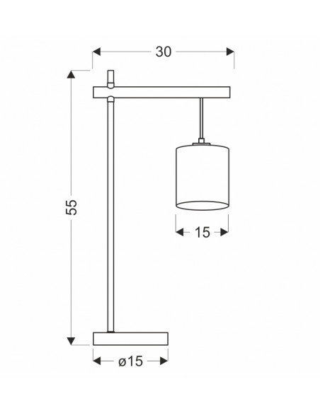 CANDELLUX Combi lampa stołowa czarny 1x60W E27 abażur beżowy 41-38418