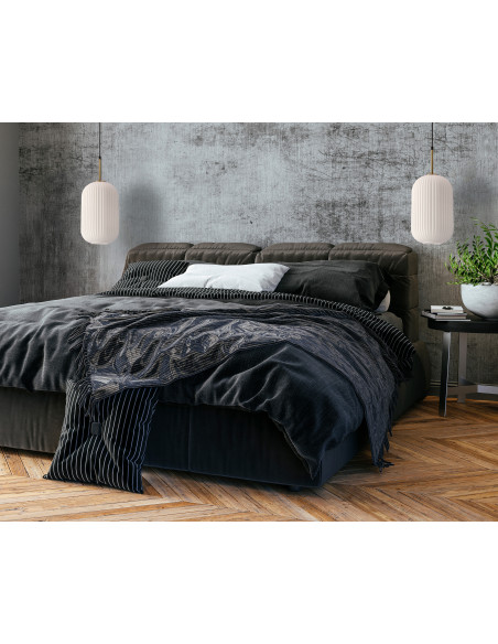 CANDELLUX CRESTO lampa wiszaca biały+złoty 1x40W E27 klosz biały 31-35455
