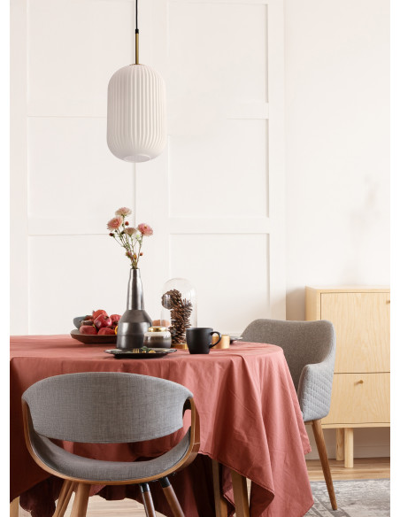 CANDELLUX CRESTO lampa wiszaca biały+złoty 1x40W E27 klosz biały 31-35455