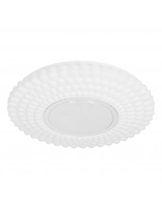 CANDELLUX URAN lampa sufitowa plafon 38cm 24W LED 4000K klosz biały+chromowy 13-34250