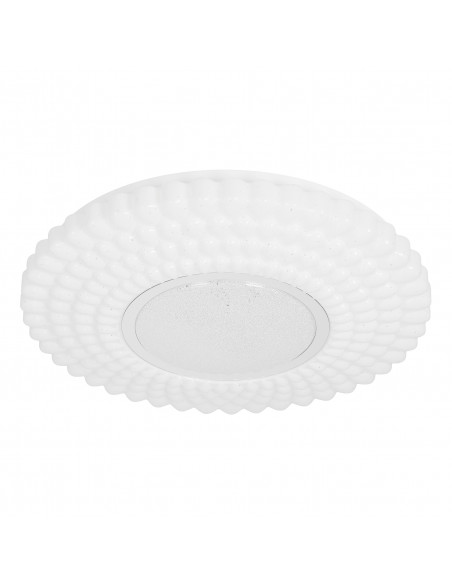CANDELLUX URAN lampa sufitowa plafon 38cm 24W LED 4000K klosz biały+chromowy 13-34250