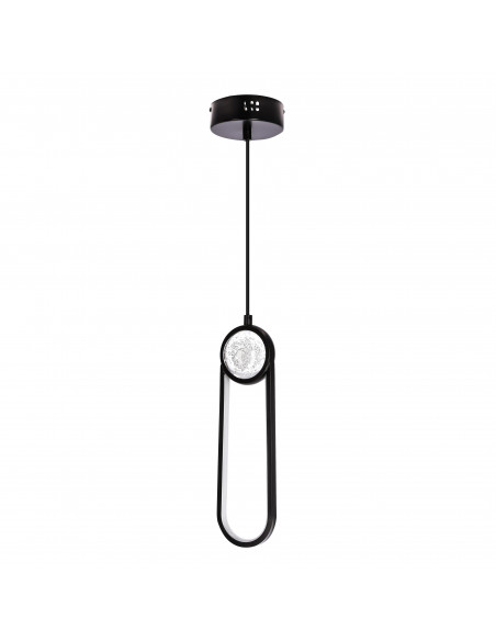 CANDELLUX LACRIMA lampa wiszaca czarny 10cm 15W LED 3000K maskownica biała 31-35585
