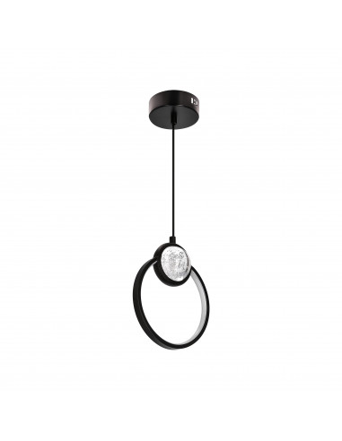 CANDELLUX LACRIMA lampa wiszaca 20cm czarny 15W LED 3000K maskownica biała 31-35592