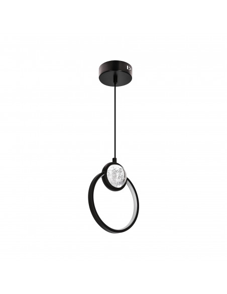 CANDELLUX LACRIMA lampa wiszaca 20cm czarny 15W LED 3000K maskownica biała 31-35592