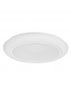 CANDELLUX GILLY lampa sufitowa plafon 38cm 24W LED 4000K klosz biały+chromowy 13-34243