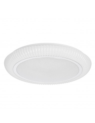 CANDELLUX GILLY lampa sufitowa plafon 38cm 24W LED 4000K klosz biały+chromowy 13-34243