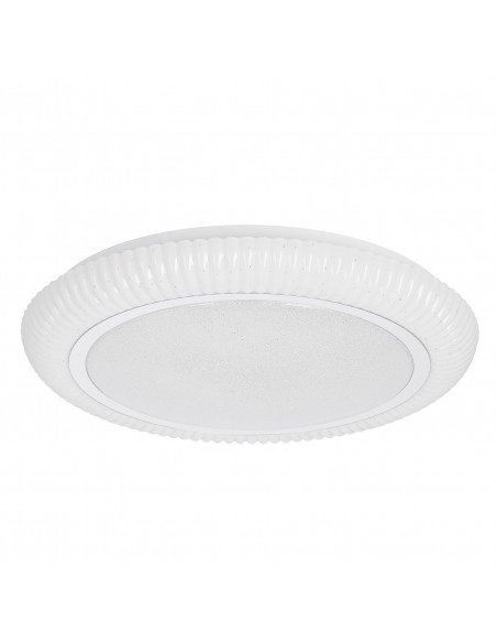 CANDELLUX GILLY lampa sufitowa plafon 38cm 24W LED 4000K klosz biały+chromowy 13-34243
