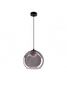 CANDELLUX Brin lampa sufitowa czarny 1x15W G9 klosz dymiony+biały 31-38333