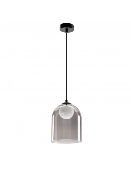 CANDELLUX Klea lampa sufitowa czarny 1x15W G9 klosz dymiony+biały 31-38340