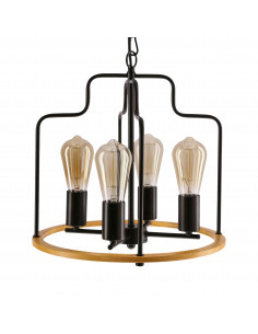 CANDELLUX Datus lampa sufitowa czarny 4x40W E27 34-29690