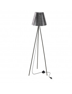 CANDELLUX PLATINO lampa podłogowa czarny 1x40W E27 abażur srebrny 51-42576