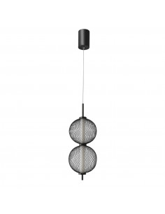 CANDELLUX PUMA lampa wisząca 14cm czarny 10W LED 3000K klosz biały 32-35356