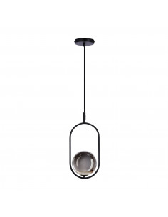CANDELLUX CORDEL zwis 1x28W G9 czarny, klosz grafitowy 31-44068