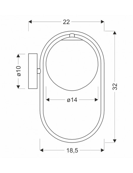 CANDELLUX CORDEL kinkiet 1x28W G9 ring mosiądz, klosz bursztynowy 21-44075