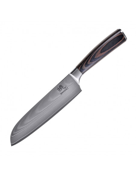 Shiori 3-Set 撓 Chairo Shōto + Santoku + Sifu - zestaw trzech noży ze stali damasceńskiej