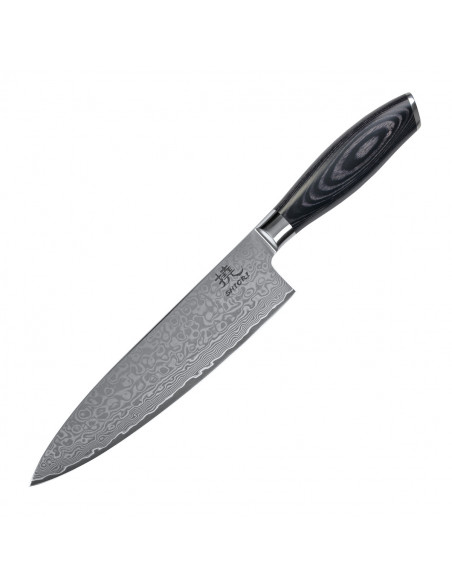 Shiori 3-Set 撓 Kuro Murō + Santoku + Sifu - zestaw trzech noży ze stali damasceńskiej