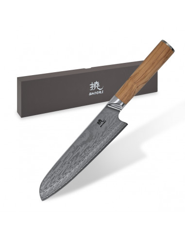 SHIORI Orību Santoku - uniwersalny, wielozadaniowy nóż szefa kuchni