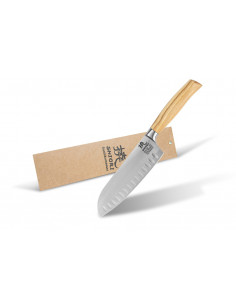 SHIORI Hamburg Santoku - uniwersalny, wielozadaniowy nóż szefa kuchni ze stali niemieckiej 1.4116