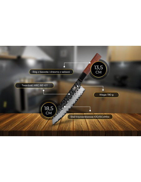 SHIORI Mitsuki Santoku - uniwersalny, wielozadaniowy nóż szefa kuchni