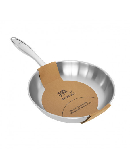 SHIORI Stainless Steel 304 patelnia bez powłoki indukcja 24 cm