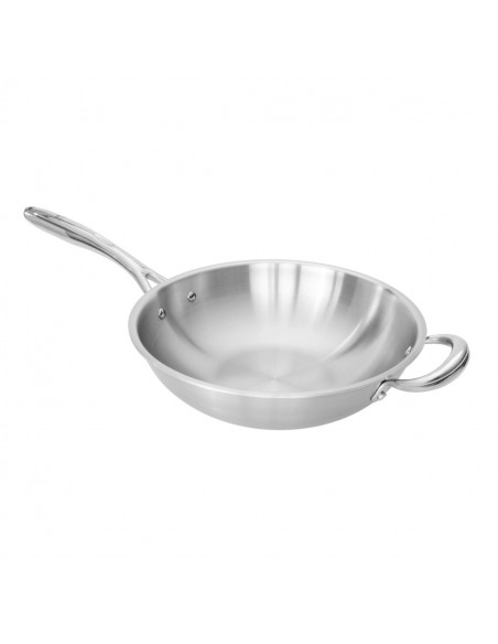 SHIORI Stainless Steel 304 patelnia WOK 28cm x 8,20 cm indukcja