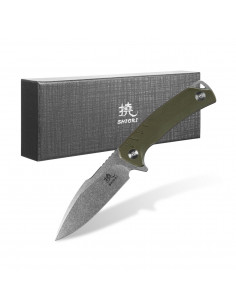 SHIORI Midori No-Shi - nóż mysliwski/taktyczny full-tang ze stali 10Cr15CoMov, Stone Washed