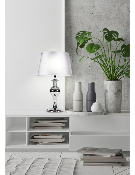 CANDELLUX PRIMA LAMPA GABINETOWA CHROMOWY 1X60 E27 AŻUR SREBRNY 41-03676