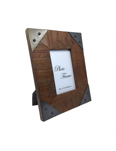Drewniana ramka na zdjęcia 10x15 cm vintage – drewno mango