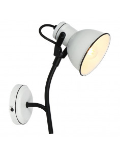 CANDELLUX ZUMBA LAMPA KINKIET NA WYSIĘGNIKU 1X40W E14 BIAŁY+CZARNY 91-72122