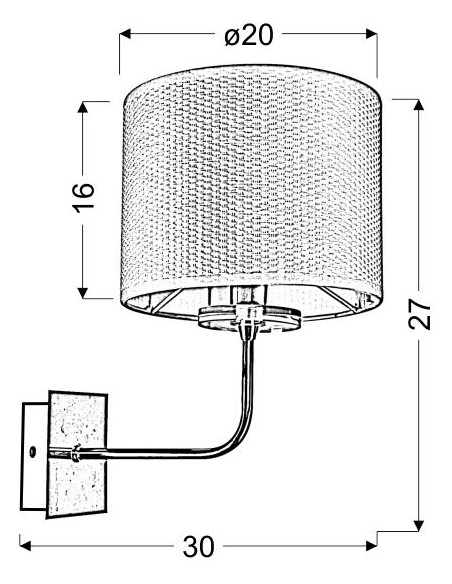 CANDELLUX ESTERA LAMPA KINKIET 1X40W E14 CHROM 21-11473