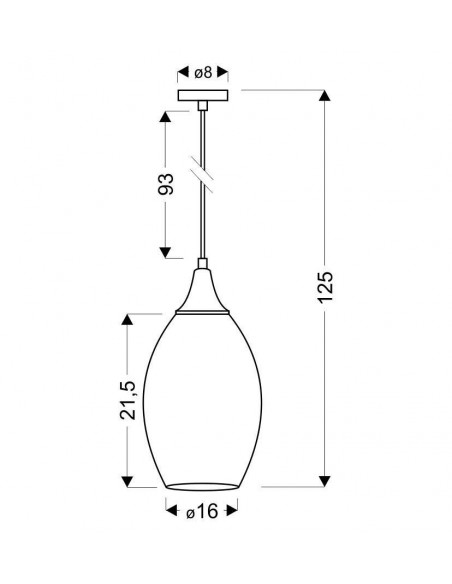 CANDELLUX CELIA LAMPA WISZĄCA 16 1X60W E27 SREBRNY 31-51561