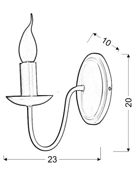 CANDELLUX BELLAGIO LAMPA KINKIET 1X40W E14 KREMOWY 21-96480