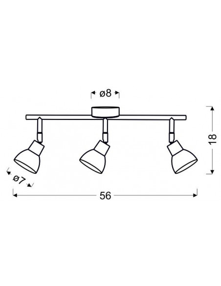 CANDELLUX ROY LAMPA SUFITOWA LISTWA 3X5W LED COB GŁÓWKA OKRĄGŁA 1E Z PRZEGUBEM KD SYSTEM BIAŁY 93-67616