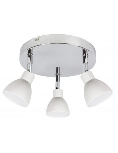 CANDELLUX ROY LAMPA SUFITOWA PLAFON 3X5W LED COB GŁÓWKA OKRĄGŁA 1E Z PRZEGUBEM KD SYSTEM BIAŁY 98-67678