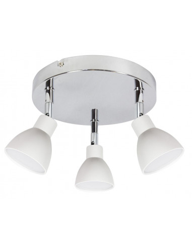 CANDELLUX ROY LAMPA SUFITOWA PLAFON 3X5W LED COB GŁÓWKA OKRĄGŁA 1E Z PRZEGUBEM KD SYSTEM BIAŁY 98-67678