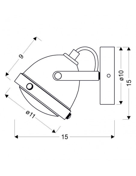CANDELLUX FRODO LAMPA KINKIET 1X40W GU10 RDZAWY 91-71064