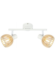 CANDELLUX ATARRI LAMPA SUFITOWA LISTWA 2X25W E14 BIAŁY+DREWNO 92-68088