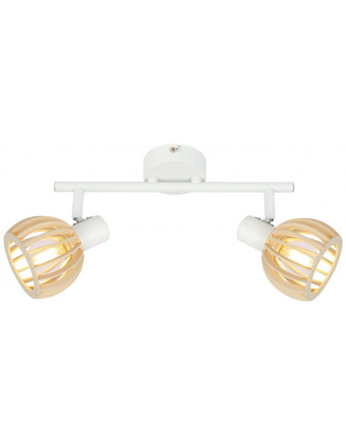 CANDELLUX ATARRI LAMPA SUFITOWA LISTWA 2X25W E14 BIAŁY+DREWNO 92-68088