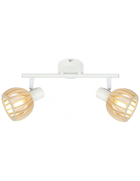 CANDELLUX ATARRI LAMPA SUFITOWA LISTWA 2X25W E14 BIAŁY+DREWNO 92-68088