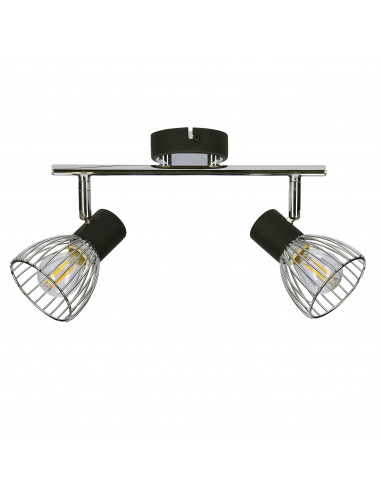 CANDELLUX MODO LAMPA SUFITOWA LISTWA 2X40W E14 CZARNY+CHROM 92-61522