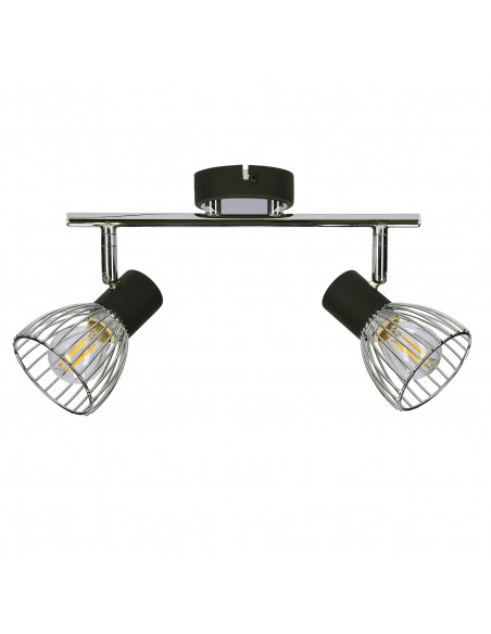 CANDELLUX MODO LAMPA SUFITOWA LISTWA 2X40W E14 CZARNY+CHROM 92-61522