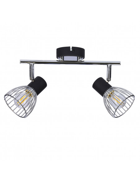 CANDELLUX MODO LAMPA SUFITOWA LISTWA 2X40W E14 CZARNY+CHROM 92-61522